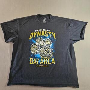 Golden State Warriors Dynasty Bay Area Cali Division T Shirt Mens Faded